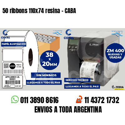 50 ribbons 110x74 resina - CABA
