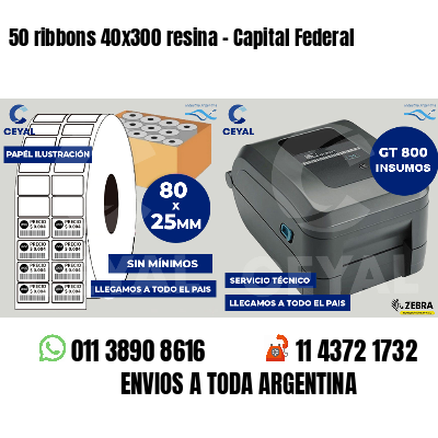 50 ribbons 40x300 resina - Capital Federal