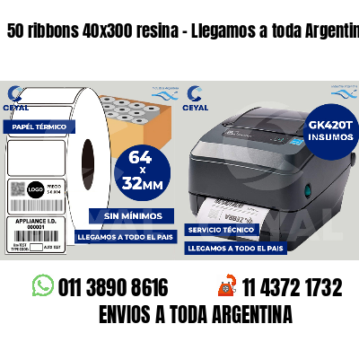 50 ribbons 40x300 resina - Llegamos a toda Argentina