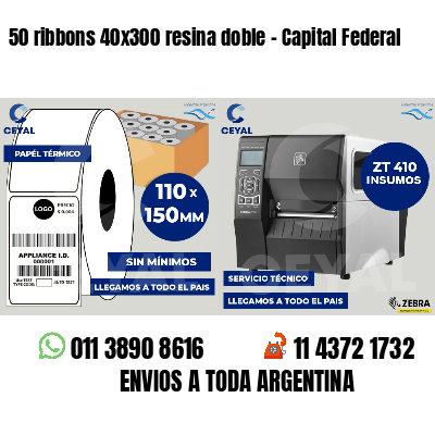 50 ribbons 40x300 resina doble - Capital Federal