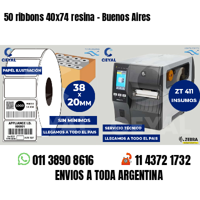 50 ribbons 40x74 resina - Buenos Aires