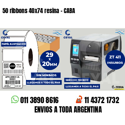50 ribbons 40x74 resina - CABA