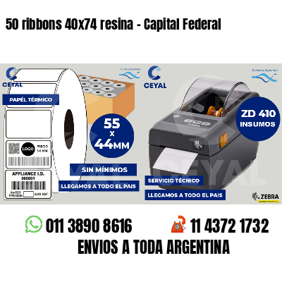 50 ribbons 40x74 resina - Capital Federal