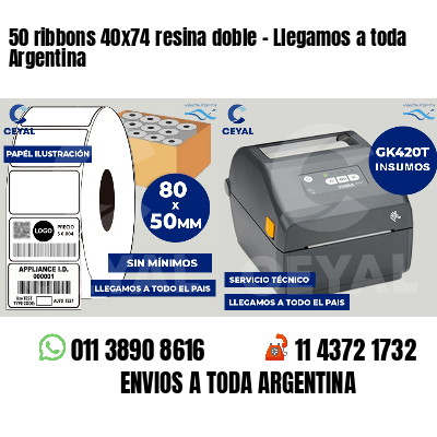50 ribbons 40x74 resina doble - Llegamos a toda Argentina