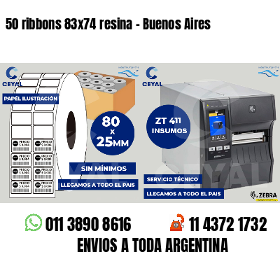 50 ribbons 83x74 resina - Buenos Aires