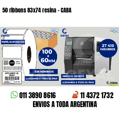 50 ribbons 83x74 resina - CABA