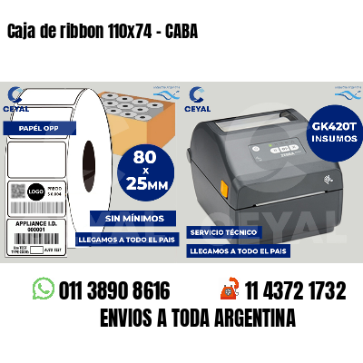 Caja de ribbon 110x74 - CABA