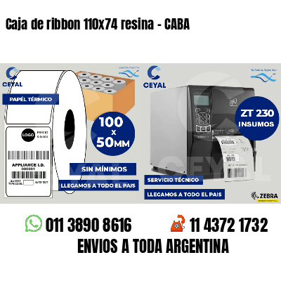 Caja de ribbon 110x74 resina - CABA