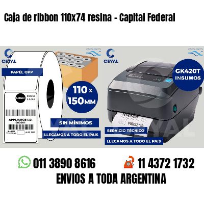 Caja de ribbon 110x74 resina - Capital Federal