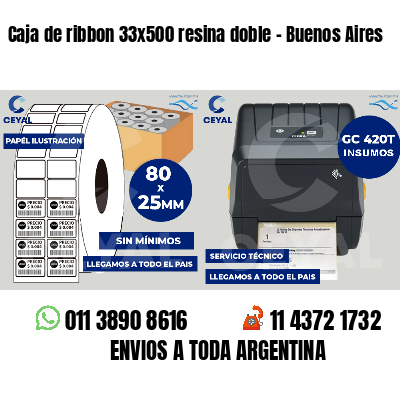 Caja de ribbon 33x500 resina doble - Buenos Aires