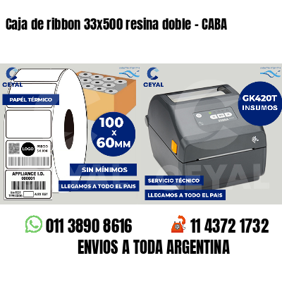 Caja de ribbon 33x500 resina doble - CABA