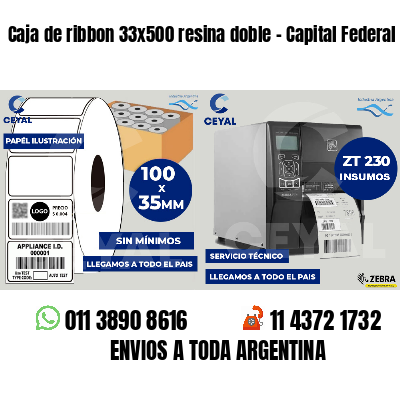 Caja de ribbon 33x500 resina doble - Capital Federal