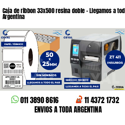 Caja de ribbon 33x500 resina doble - Llegamos a toda Argentina