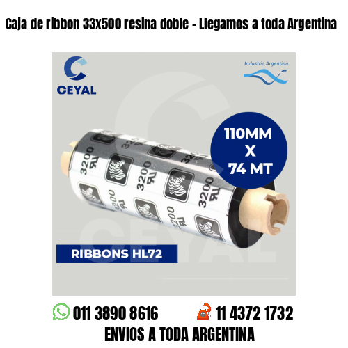 Caja de ribbon 33×500 resina doble – Llegamos a toda Argentina