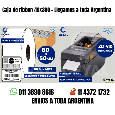 Caja de ribbon 40x300 - Llegamos a toda Argentina