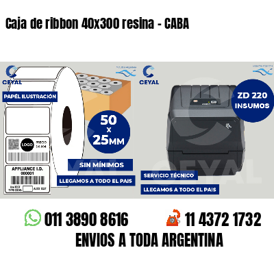 Caja de ribbon 40x300 resina - CABA