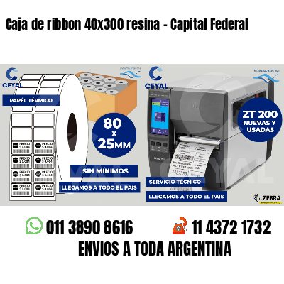 Caja de ribbon 40x300 resina - Capital Federal