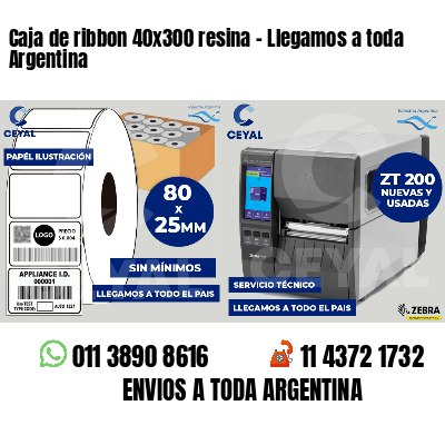 Caja de ribbon 40x300 resina - Llegamos a toda Argentina