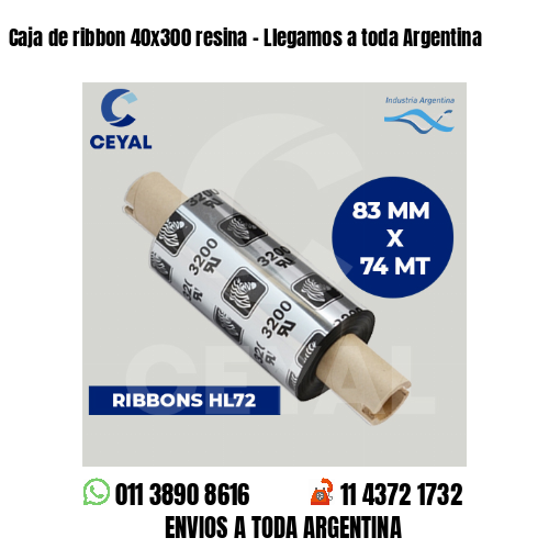 Caja de ribbon 40×300 resina – Llegamos a toda Argentina