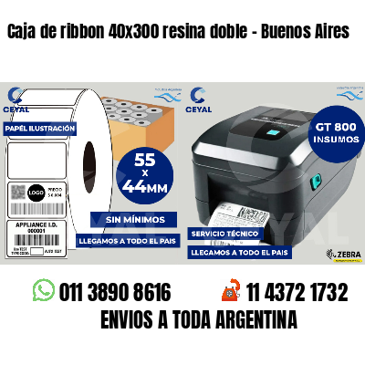 Caja de ribbon 40x300 resina doble - Buenos Aires