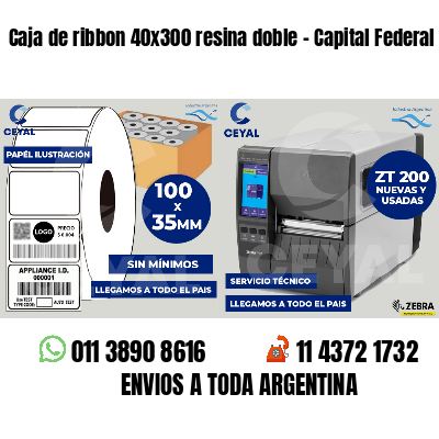 Caja de ribbon 40x300 resina doble - Capital Federal