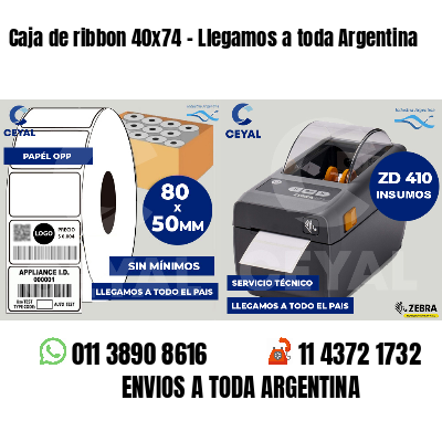 Caja de ribbon 40x74 - Llegamos a toda Argentina