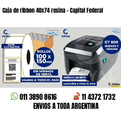 Caja de ribbon 40x74 resina - Capital Federal