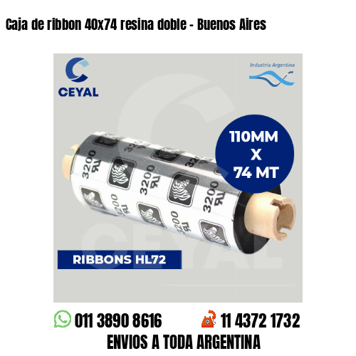 Caja de ribbon 40×74 resina doble – Buenos Aires