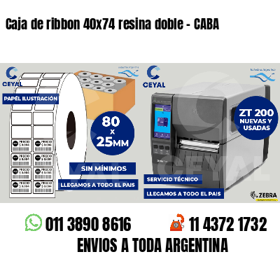 Caja de ribbon 40x74 resina doble - CABA