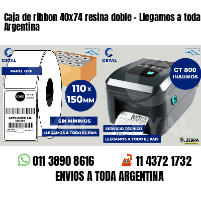 Caja de ribbon 40x74 resina doble - Llegamos a toda Argentina