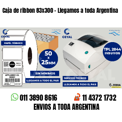 Caja de ribbon 83x300 - Llegamos a toda Argentina