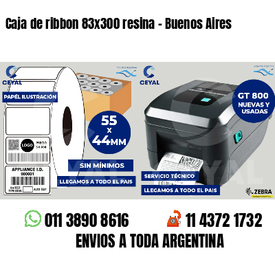 Caja de ribbon 83x300 resina - Buenos Aires