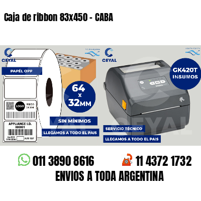 Caja de ribbon 83x450 - CABA