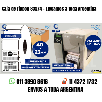 Caja de ribbon 83x74 - Llegamos a toda Argentina