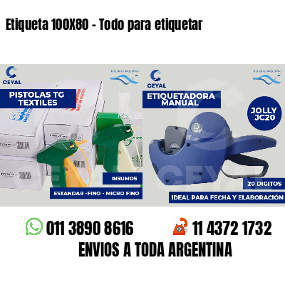 Etiqueta 100X80 - Todo para etiquetar