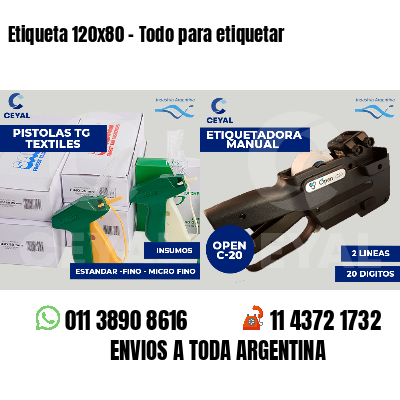 Etiqueta 120x80 - Todo para etiquetar