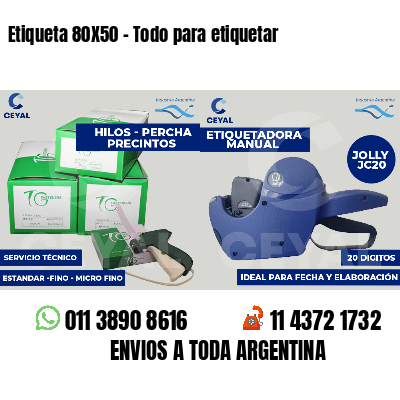 Etiqueta 80X50 - Todo para etiquetar