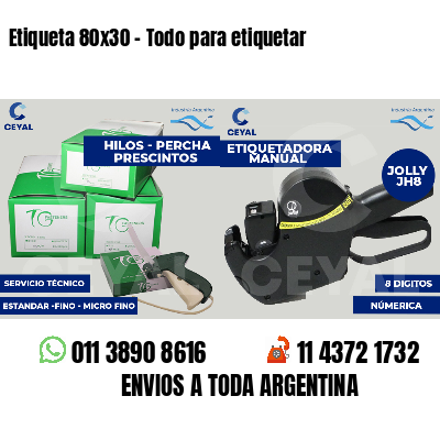 Etiqueta 80x30 - Todo para etiquetar