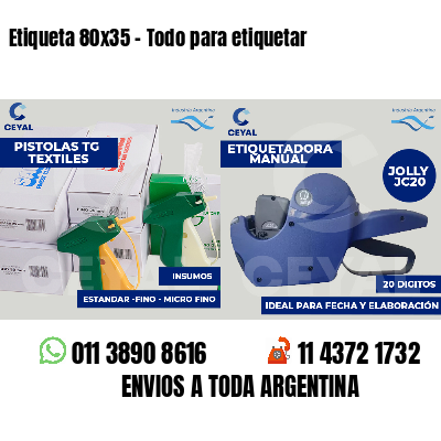 Etiqueta 80x35 - Todo para etiquetar