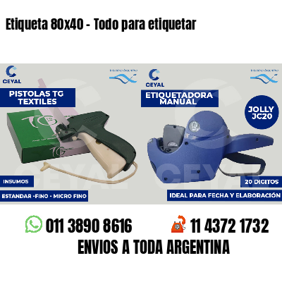 Etiqueta 80x40 - Todo para etiquetar