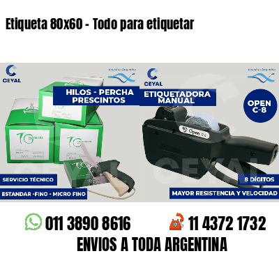 Etiqueta 80x60 - Todo para etiquetar
