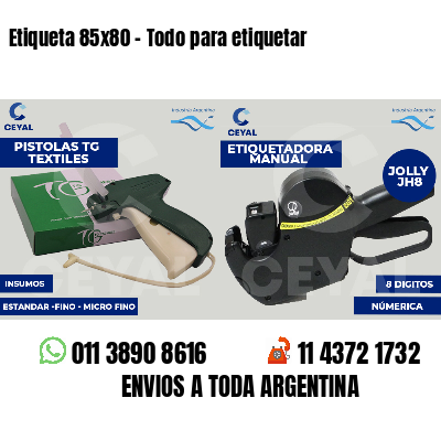 Etiqueta 85x80 - Todo para etiquetar