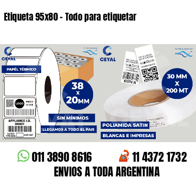 Etiqueta 95x80 - Todo para etiquetar