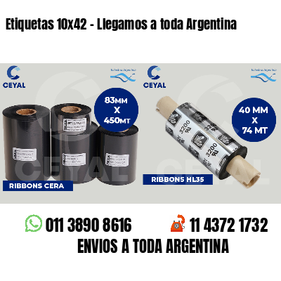 Etiquetas 10x42 - Llegamos a toda Argentina