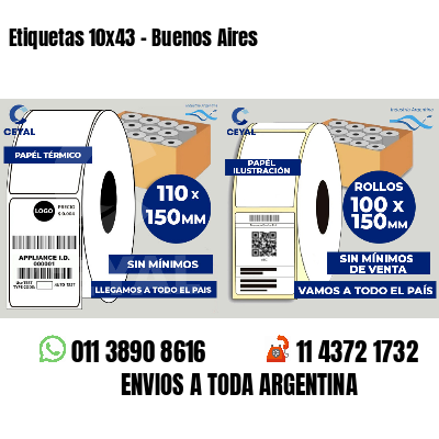 Etiquetas 10x43 - Buenos Aires