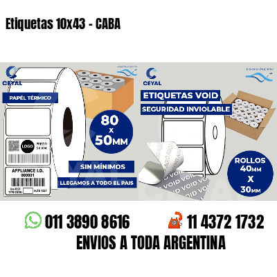 Etiquetas 10x43 - CABA