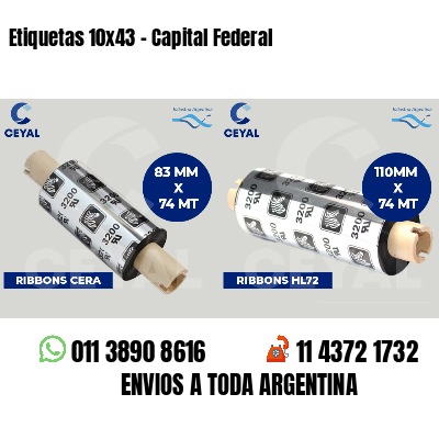 Etiquetas 10x43 - Capital Federal