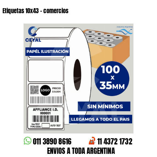 Etiquetas 10×43 – comercios