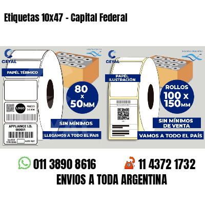 Etiquetas 10x47 - Capital Federal