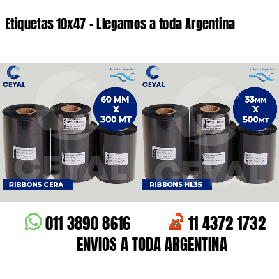 Etiquetas 10x47 - Llegamos a toda Argentina